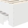 vidaXL Рамка за легло с таблото Бяло 75 x 190 cm Инженерно дърво