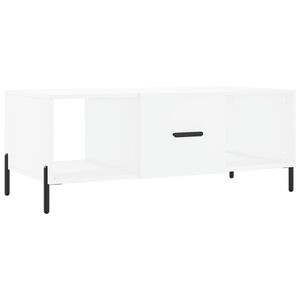 vidaXL Маса за кафе, бяла, 102x50x40 см, инженерно дърво