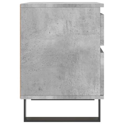 vidaXL Нощно шкафче бетонно сиво 40x35x50 см инженерно дърво