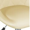 vidaXL Въртящи се трапезни столове, 4 бр, кремави, изкуствена кожа