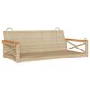 vidaXL Пейка люлка, бежова, 109x62x40 см, полиратан