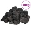 vidaXL Вулканични камъни 10 кг черни 3-5 см