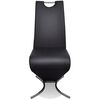 vidaXL Трапезни столове, 2 бр, черни, изкуствена кожа