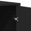 vidaXL Сайдборд, черен, 134x35x76 см, инженерно дърво