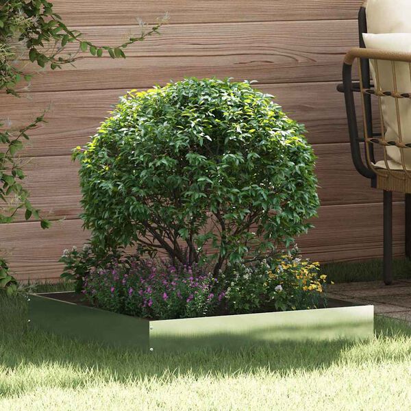 vidaXL Ограда за трева 6 pcs Сребрист 60 x 60 x 13 см