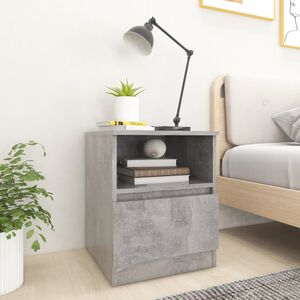 vidaXL Нощни шкафчета, 2 бр, бетонно сив, 40x40x50 см, инженерно дърво