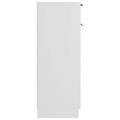 vidaXL Шкаф за баня, бял, 32x34x90 см, инженерно дърво