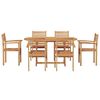 vidaXL Комплект за хранене в градината 7 pcs Натурален