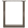 vidaXL Крака за масичка за кафе, U-образни, 2 бр., естествена стомана, 38 x (42-43) см, стомана