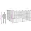vidaXL Дворна клетка за кучета с покрив, 300x300x210 см