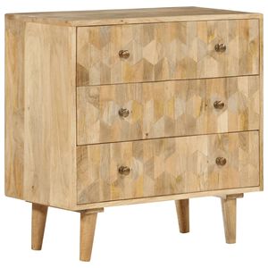 vidaXL Шкаф с чекмеджета, 70x35x70 см, мангово дърво масив