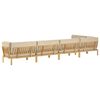 vidaXL Комплект дивани Едноцветен 6 pcs Бежово Солидно акациево дърво