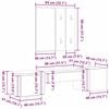 vidaXL Комплект мебели за антре с огледало 6 pcs Инженерно дърво