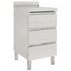 vidaXL Търговски кухненски шкаф с 3 чекмеджета 50x60x96 см