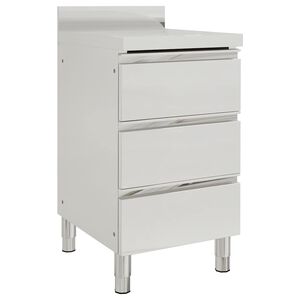 vidaXL Търговски кухненски шкаф с 3 чекмеджета 50x60x96 см
