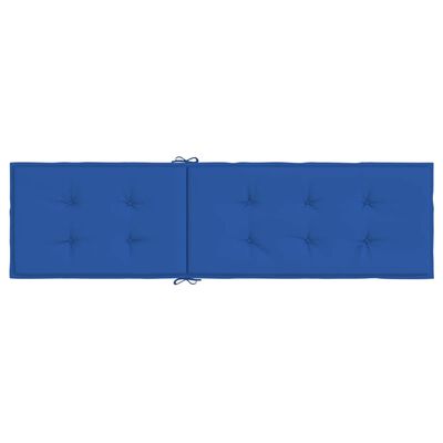 vidaXL Възглавница за стол шезлонг кралско синя (75+105)x50x3 см