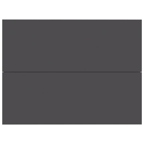 vidaXL Нощно шкафче, сиво, 40x30x30 см, инженерно дърво