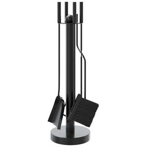 vidaXL Комплект инструменти за камина, 5 части, 18x56 см, стомана