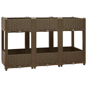 vidaXL Повдигната леха, 120x40x71 см, полипропилен