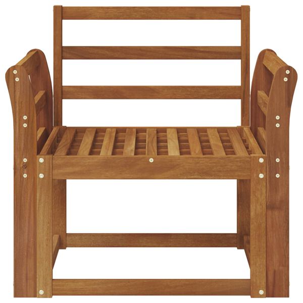 vidaXL Външен диван Солидно акациево дърво Естествен