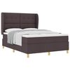 vidaXL Легло с пружинирана основа Тъмен кафяв 200 x 140 cm текстил