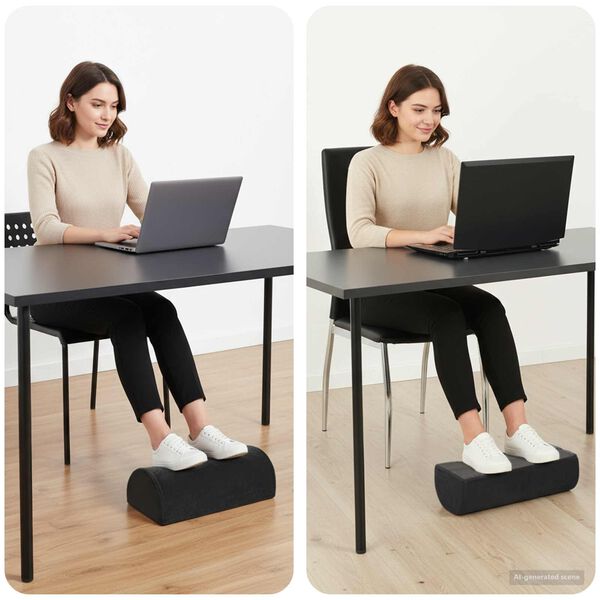 vidaXL Възглавница за повдигане на крака Едноцветен Черно