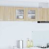 vidaXL Висящ шкаф Сонома дъб и бяло 80 x 31 x 40 см Инженерно дърво