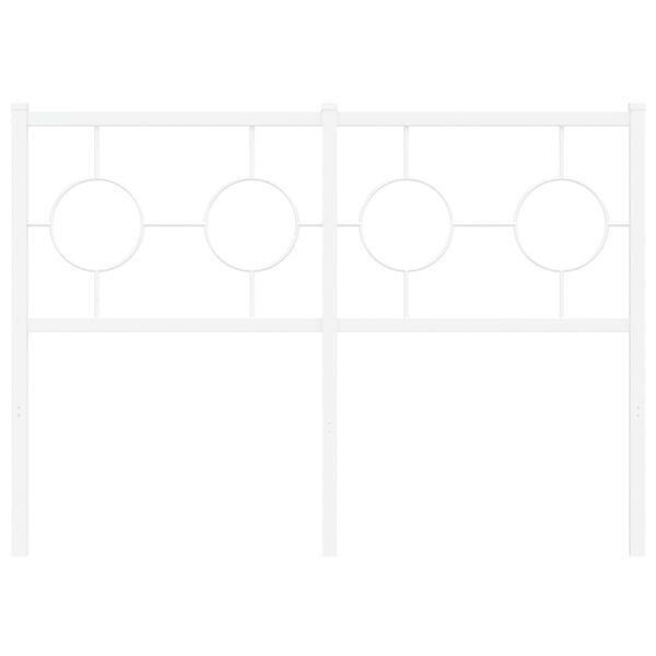 vidaXL Метална табла за глава, бяла, 120 см
