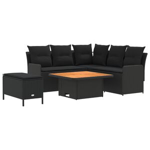 vidaXL Комплекти мебели 5 бр. Черно ПЕ ратан