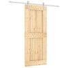 vidaXL Преплъзваща се врата Естествено и бяло 85 x 210 cm
