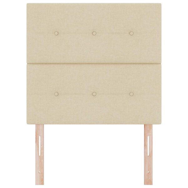 vidaXL Облегалка за глава с таблото Крем 80 cm Изкуствена