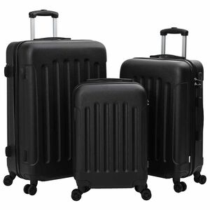 vidaXL Куфар с заключване 3 pcs Черно 50 x 31 x 78 см ABS пластмаса
