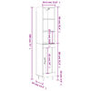 vidaXL Висок шкаф, сонома дъб, 34,5x34x180 см, инженерно дърво