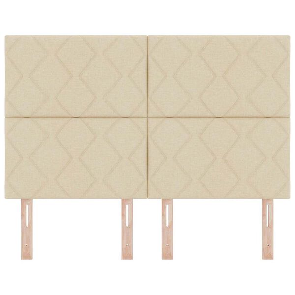 vidaXL Облегалка за глава с таблото Крем 160 cm Изкуствена