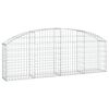 vidaXL Дъговидна габионна кошница 200x30x60/80 см поцинковано желязо