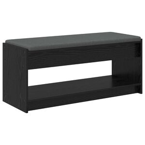 vidaXL Пейка за коридор Черен Дъб 103 x 38 x 45 см