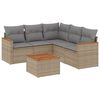 vidaXL Patio Sofa Set 5-местни Beige and Grey