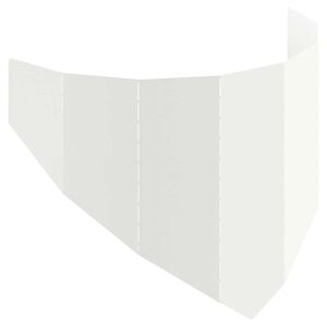 vidaXL Ограда за трева 100 x 45 cm Стомана Бяло