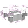 vidaXL Градински Софа Комплект със съхранение 9 pcs Сив Полиратан