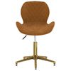 335049 vidaXL Swivel Dining Chairs 2 pcs Brown Velvet