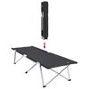 vidaXL Сгъваемо къмпинг легло Черно 194 x 62,5 x 42,5 см