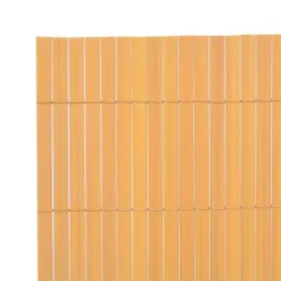 vidaXL Двустранна градинска ограда, 110x500 см, жълта