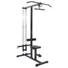 vidaXL Машина за дърпане на горен скрипец Черно 110 x 70 x 187 см