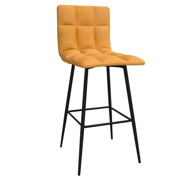 vidaXL Бар табуретки, 2 бр, кафяви, кадифе