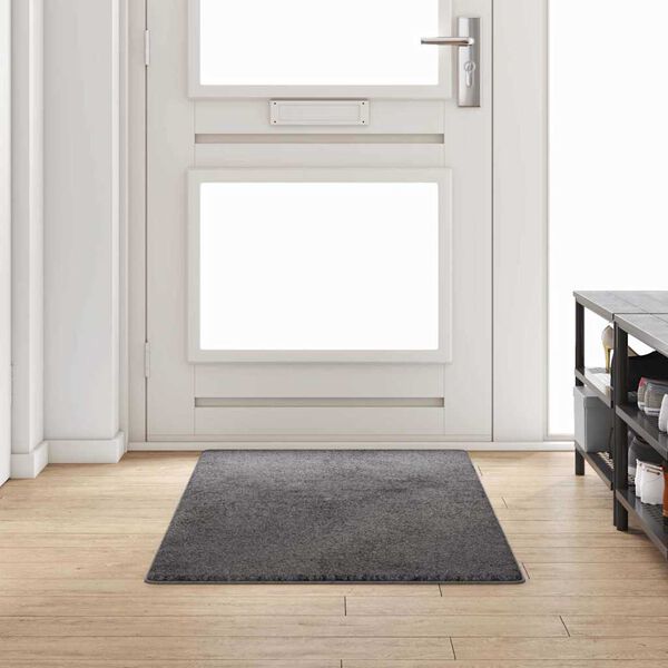 vidaXL Килим пътека Сив 80 x 200 cm 100% Полипропиленов Тапициран