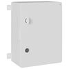 vidaXL Контролен шкаф Сив 37 x 19,5 x 40 см ABS пластмаса