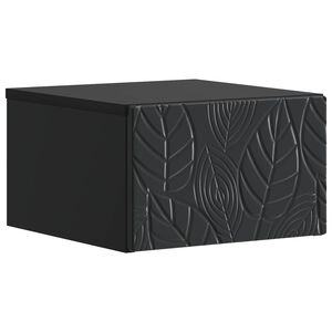 vidaXL Спален шкаф с монтаж на стена Черно 49 x 34,5 x 20 см