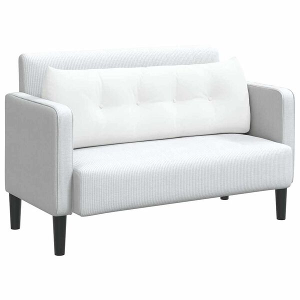 vidaXL Възглавница за гръб Бяло 140 x 24 x 50 см текстил