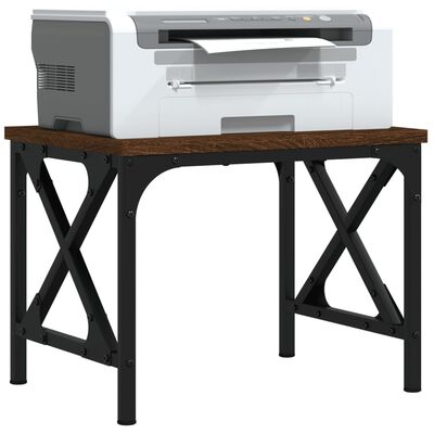 vidaXL Стойка за принтер, кафяв дъб, 40x30x31 см, инженерно дърво