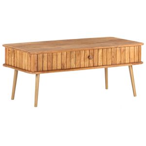 vidaXL Маса за кафе, 100x50x40 см, акациево дърво масив